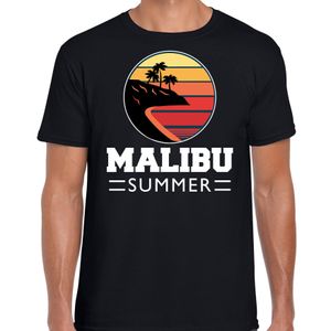 Malibu zomer t-shirt / shirt Malibu summer zwart voor heren