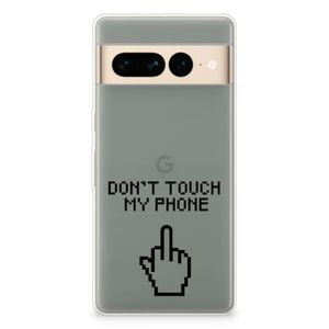 Google Pixel 7 Pro Silicone-hoesje Finger Don't Touch My Phone