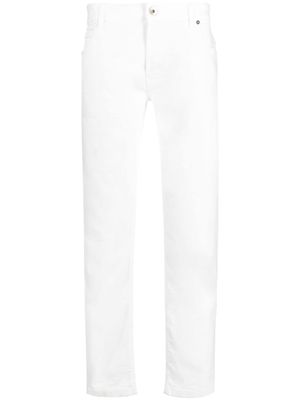 Eleventy jean cigarette à taille basse - Blanc