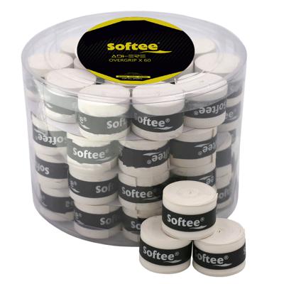 JAR OF 60 OVERGRIPS SOFTEE ADHERE WHITE