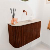Toiletmeubel Mondiaz Joya Dlux | 73.2 cm | Meubelkleur Ruby | Faye wastafel Frappe Wasbak Midden | Zonder kraangat(en)