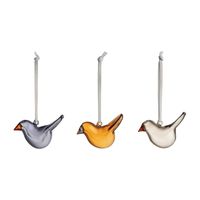 Iittala Birds by Toikka Glazen mini vogel mix set van 3