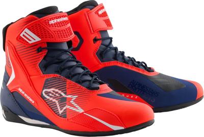 ALPINESTARS Faster-4, Motorschoenen heren, MM93 Rood Fluo-Donker Blauw