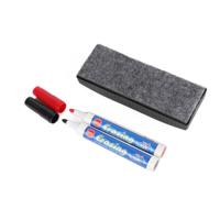 Whiteboard wisser - magnetisch - incl. 2 stiften - 14,5 x 5 x 35 cm - cleaner