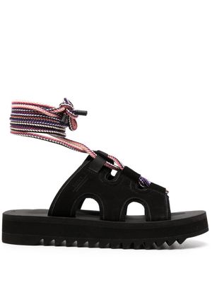Suicoke sandales à semelle épaisse - Noir