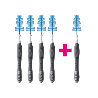 GUM Trav-Ler 2.6 mm zwart - 4+1 Gratis