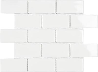 Mozaïek tegels York Wit Glans 26,5x30,9 - Rechthoek Wandtegels Geglazuurde porseleinen steengoed