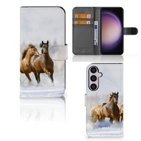 Samsung Galaxy S24 Plus Telefoonhoesje met Pasjes Paarden - thumbnail