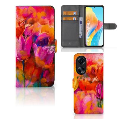 Hoesje OPPO A98 5G Tulips | Portemonnee hoesje