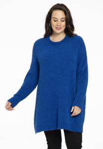 Yoek Pullover wijd TEDDY | Blauw | Maat 46/48