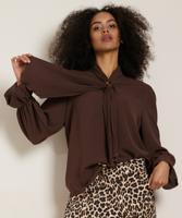 uni blouse met sjaalkraag