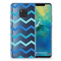 Huawei Mate 20 Pro | TPU bumper | Zigzag Blauw