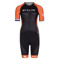 BTTLNS Typhon 2.0 trisuit korte mouwen zwart/oranje dames XS