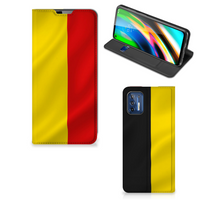 Motorola Moto G9 Plus Standcase Belgische Vlag - thumbnail