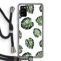 Tropische bladeren: Samsung Galaxy A41 Transparant Hoesje met koord