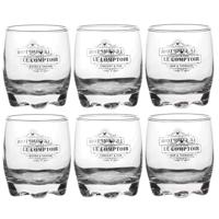 Urban Living whisky glazen Comptoir - gedecoreerd glas - 6x stuks - 290 ml