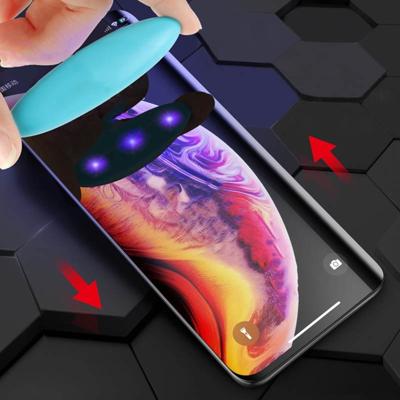 UV vloeistof gebogen volledige lijm volledig scherm getemperd glas voor iPhone XS