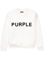 Purple Brand sweat en coton à logo imprimé - Blanc