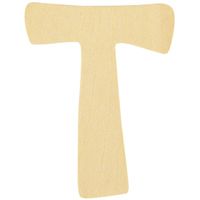 Houten letter T 6 cm