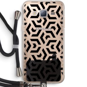 Crazy pattern: Samsung Galaxy J3 (2016) Transparant Hoesje met koord