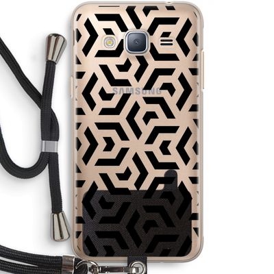 Crazy pattern: Samsung Galaxy J3 (2016) Transparant Hoesje met koord