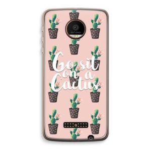 Cactus quote: Motorola Moto Z Force Transparant Hoesje