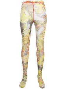 Diesel legging à imprimé abstrait - Jaune