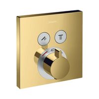 Thermostaat Afbouwdeel ShowerSelect HansGrohe Voor 2 Functies Gepolijst Goud