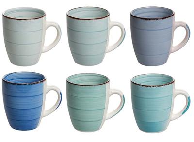 Studio Tavola Mokken - Ocean Blue - Set van 6 - 350 ml