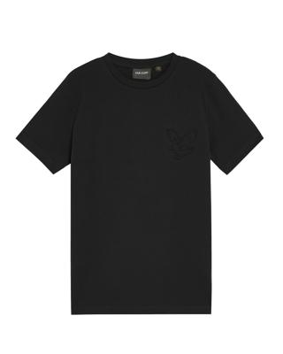 Lyle & Scott winter t-shirt jongens - zwart - gebroduurd