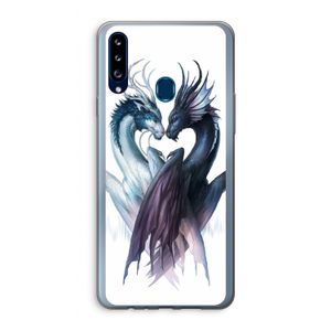 Yin Yang Dragons: Samsung Galaxy A20s Transparant Hoesje