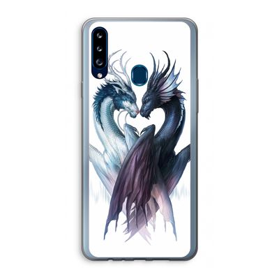 Yin Yang Dragons: Samsung Galaxy A20s Transparant Hoesje