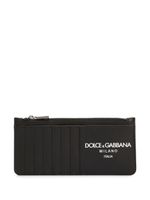 Dolce & Gabbana portefeuille en cuir à logo imprimé - Noir - thumbnail