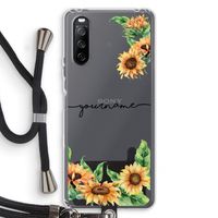 Zonnebloemen: Sony Sony Xperia 10 III Transparant Hoesje met koord