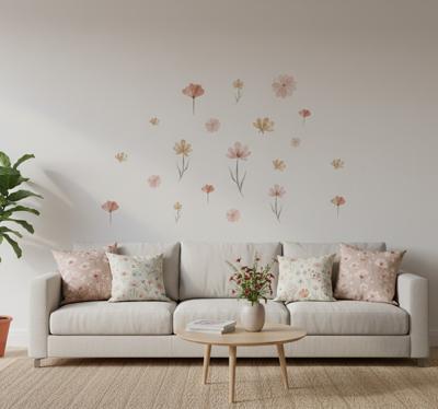 Muursticker wilde bloemen bloeiset