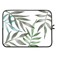 Tropical watercolor leaves: Laptop sleeve 15 inch