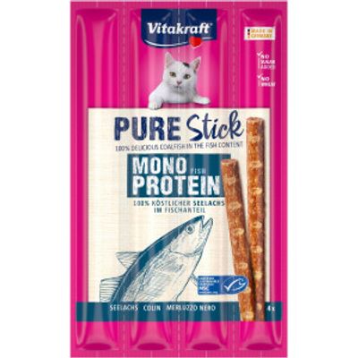 Vitakraft Pure Stick koolvis kattensnack (4 x 5 g) 10 verpakkingen