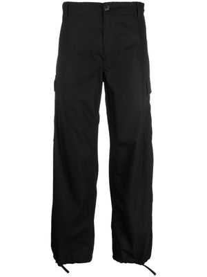 Kenzo pantalon en coton à poches cargo - Noir