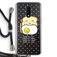Sleep All Day: OnePlus 7 Transparant Hoesje met koord