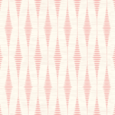 Pastelroze rabaul ikat geometrisch behang