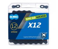 KMC ketting X12 12v 126L waxed zwart KMC ketting X12 12v 126L waxed zwart