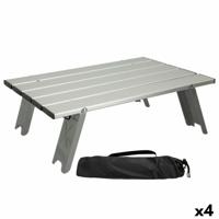 Vouwtafel Aktive Zilverkleurig Aluminium 40 x 13 x 28,5 cm (4 Stuks)