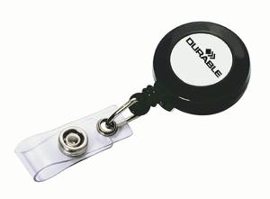 Durable badge reel - 80 cm - Antraciet - 10 stuks