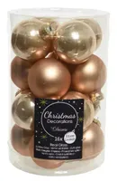 Kerstbal glas toffee 16st - thumbnail