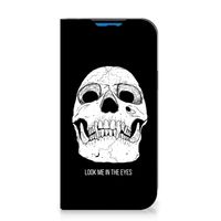 Mobiel BookCase iPhone 14 Pro Skull Eyes