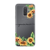 Zonnebloemen: Samsung Galaxy A6 Plus (2018) Transparant Hoesje