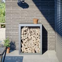 VidaXL Haardhoutrek 60x40x80 cm gegalvaniseerd staal
