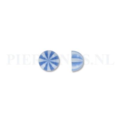 Balletje 1.6 mm acryl halve strandbal licht blauw