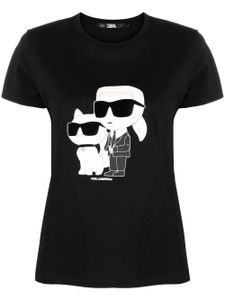 Karl Lagerfeld t-shirt Ikonik en coton biologique - Noir