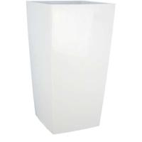 Fioriera quadrata RIVIERA NUANCE - Plastica - L38xP38xH69 cm - Bianco